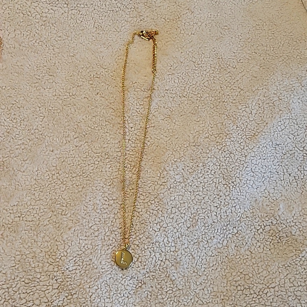 Kate Spade Gold intial necklace "L"